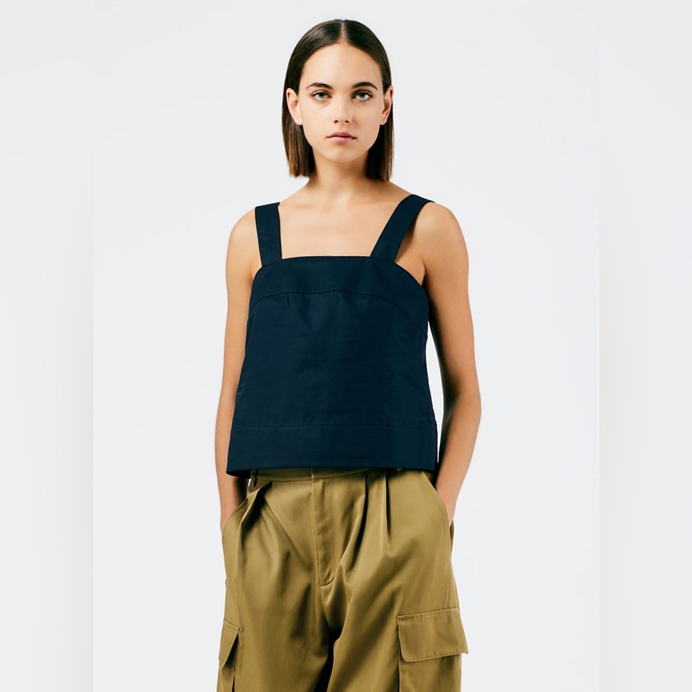 NWOT Tibi Eco Poplin Strappy Top